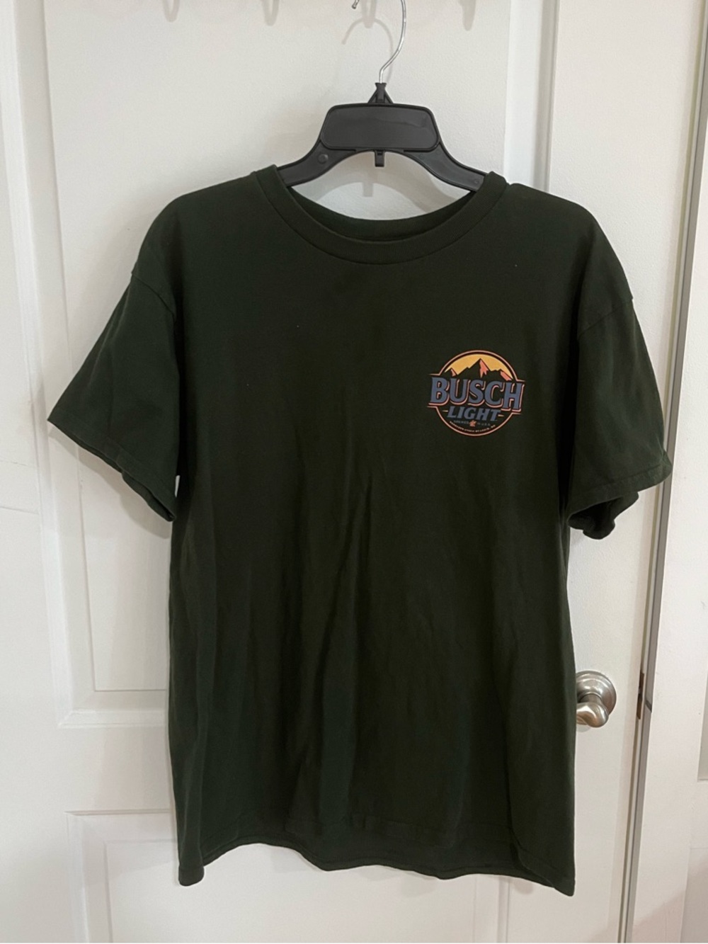 Hybrid Apparel Dark Green Busch Light Logo Tee